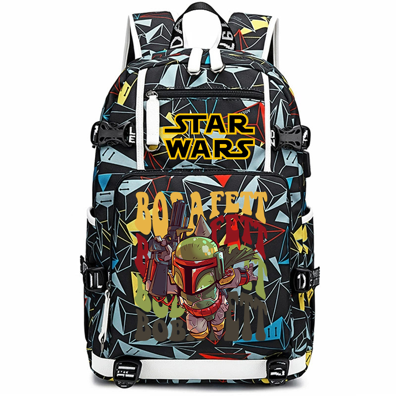 Star Wars Boba Fett Print Stud - School Backpack Teen avaliação e preço