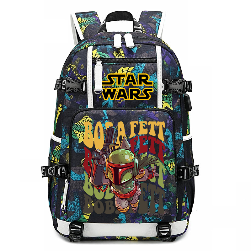 Star Wars Boba Fett Print Stud - School Backpack Teen avaliação e preço