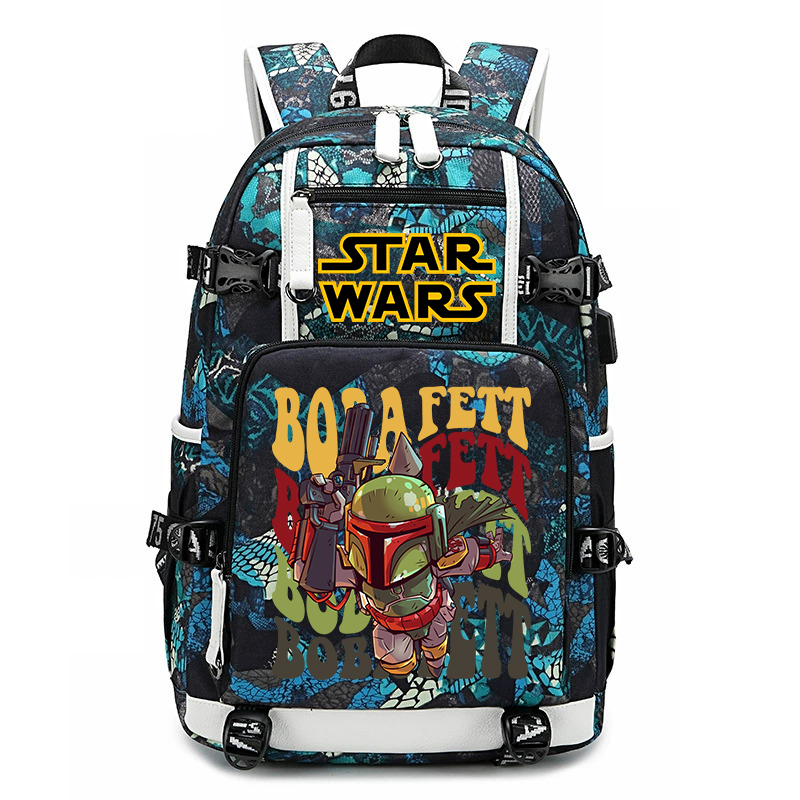Star Wars Boba Fett Print Stud - School Backpack Teen avaliação e preço