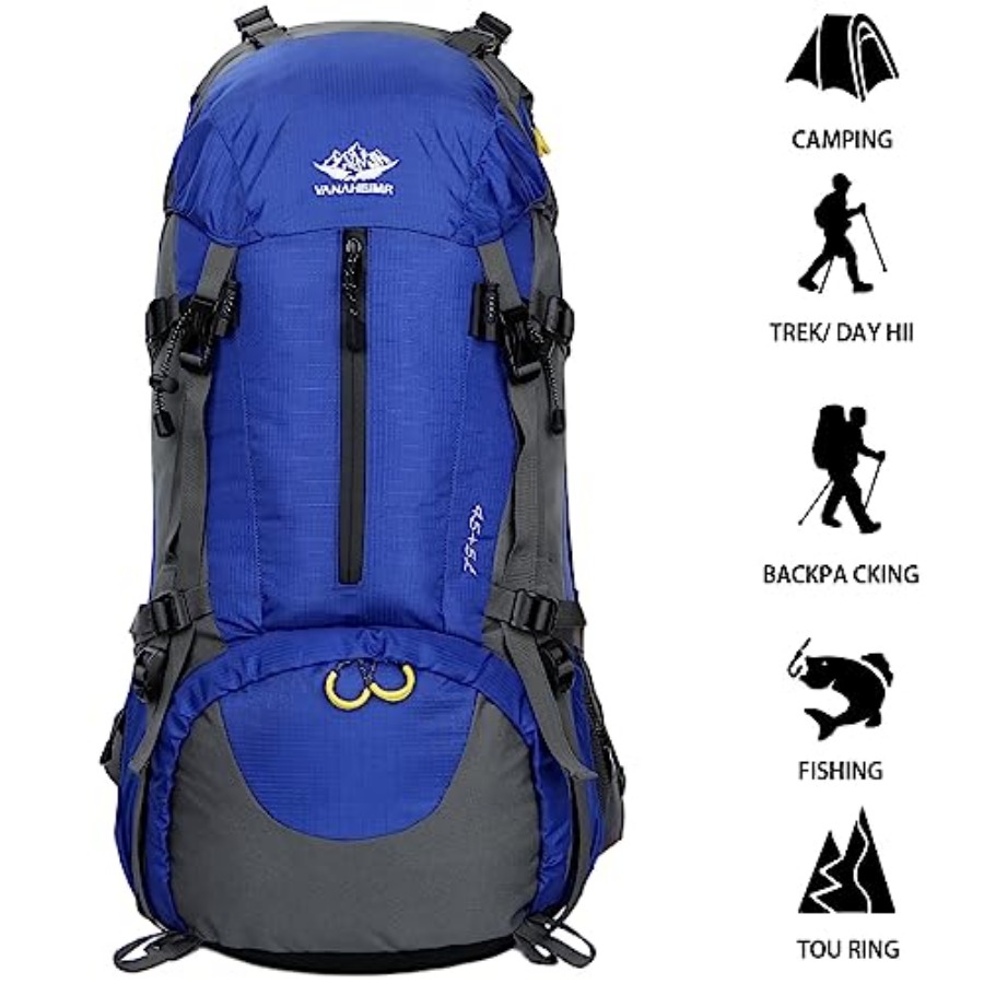 50L Hiking Backpack Men Campin - Rain Cover Backpack avaliação e preço