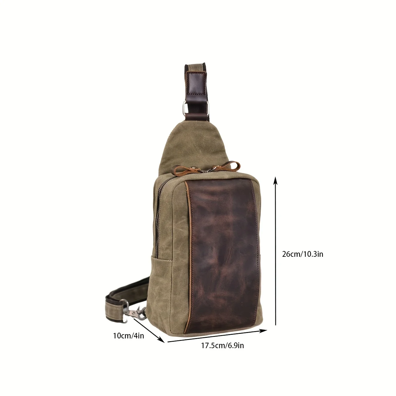 Casual Men's Vintage Waxed Can - Sling Backpack Shoulder avaliação e preço