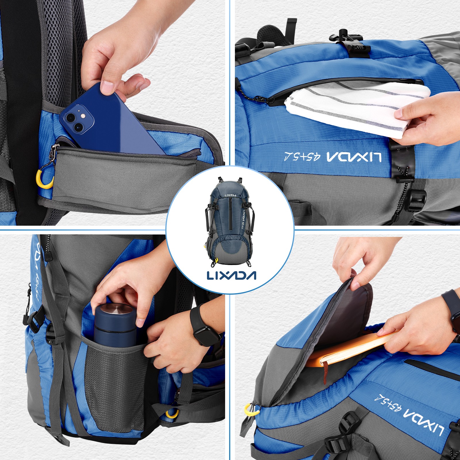 Lixada 50L Large Waterproof Tr - Rain Cover Backpack avaliação e preço