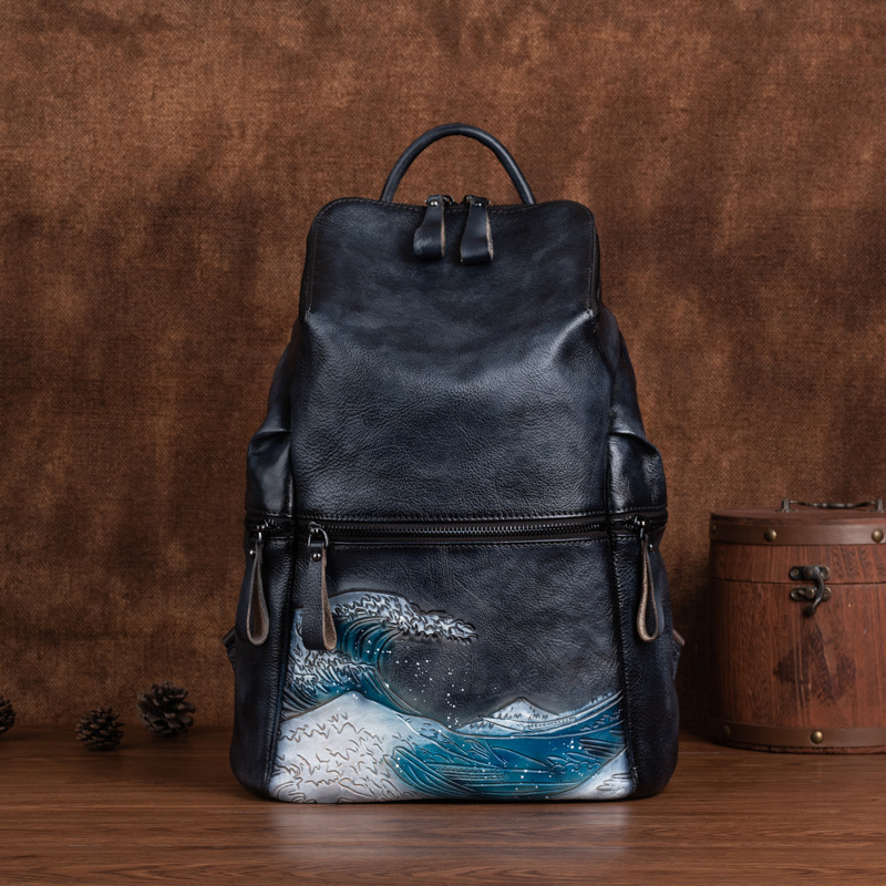 Genuine Real Soft Leather Wome - Leather Backpack Vintage avaliação e preço