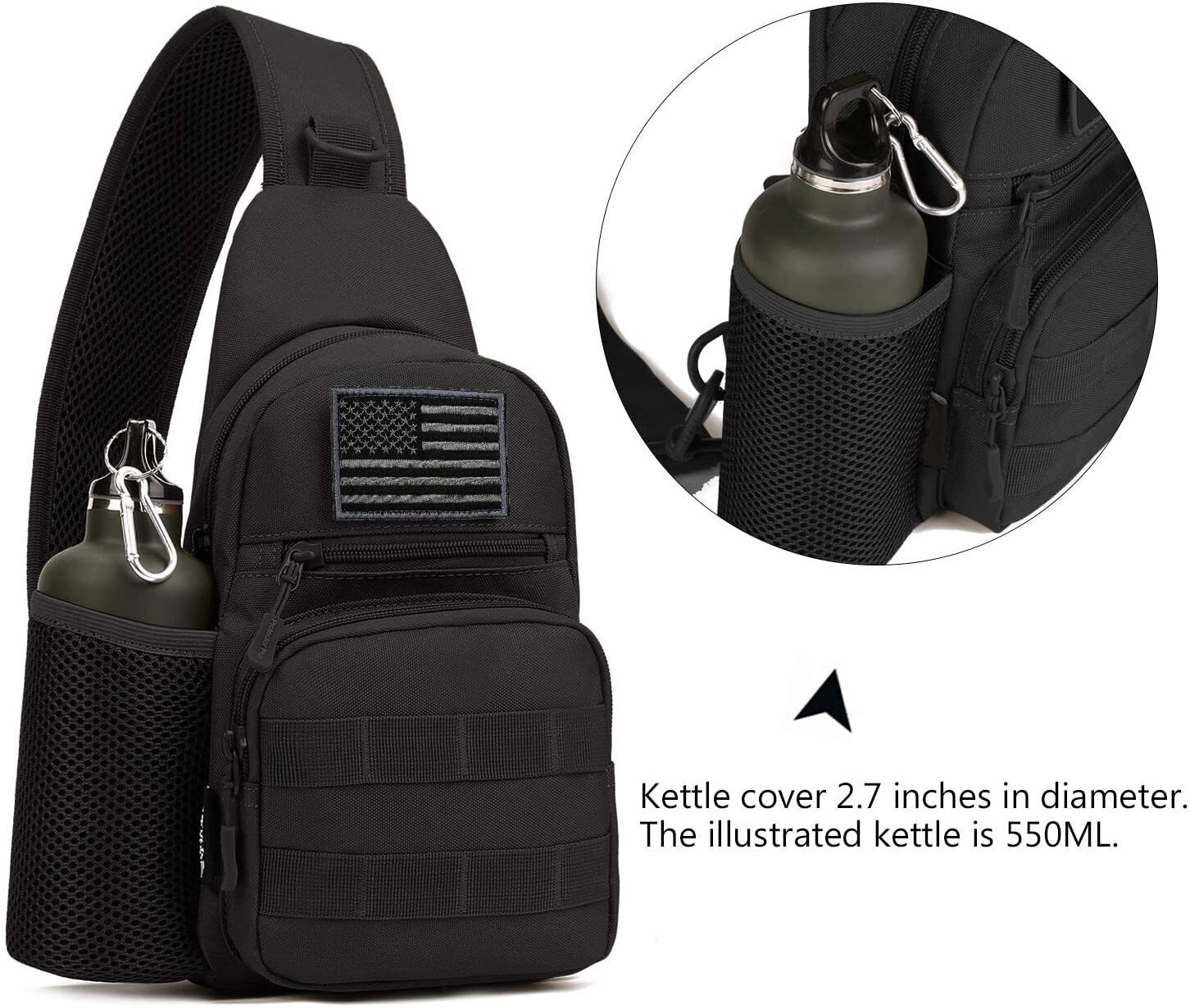 Tactical Sling Crossbody Backp - Sling Backpack Shoulder avaliação e preço