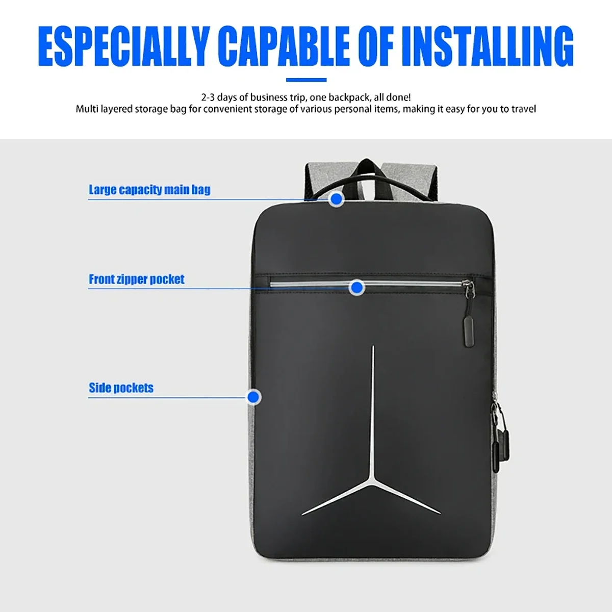 Fashion Anti Theft USB Waterpr - Travel Backpack Anti Theft avaliação e preço